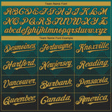 Custom Teal Old Gold-Black 3D Gradient Square Shape Authentic Baseball Jersey