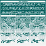 Custom Teal White 3D Gradient Square Shape Authentic Baseball Jersey