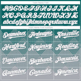 Custom Teal White-Gray 3D Gradient Square Shape Authentic Baseball Jersey