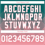 Custom Teal White-Medium Pink 3D Gradient Square Shape Authentic Baseball Jersey