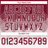 Custom Crimson White 3D Gradient Square Shape Authentic Baseball Jersey