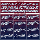 Custom Crimson White-Navy 3D Gradient Square Shape Authentic Baseball Jersey