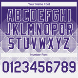Custom Purple White 3D Gradient Square Shape Authentic Baseball Jersey