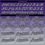 Custom Purple Gray-Black 3D Gradient Square Shape Authentic Baseball Jersey