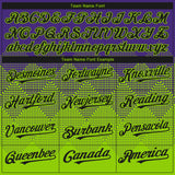 Custom Purple Black-Neon Green 3D Gradient Square Shape Authentic Baseball Jersey
