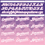 Custom Purple White-Light Pink 3D Gradient Square Shape Authentic Baseball Jersey