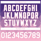 Custom Purple White-Light Pink 3D Gradient Square Shape Authentic Baseball Jersey
