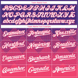 Custom Purple White-Neon Pink 3D Gradient Square Shape Authentic Baseball Jersey
