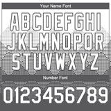 Custom White Steel Gray 3D Gradient Square Shape Authentic Baseball Jersey