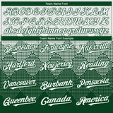 Custom White Green 3D Gradient Square Shape Authentic Baseball Jersey