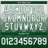Custom White Green 3D Gradient Square Shape Authentic Baseball Jersey