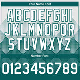 Custom White Teal 3D Gradient Square Shape Authentic Baseball Jersey