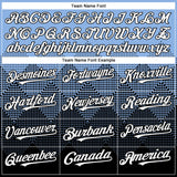 Custom Light Blue White-Black 3D Gradient Square Shape Authentic Baseball Jersey