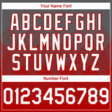Custom Steel Gray White-Red 3D Gradient Square Shape Authentic Baseball Jersey