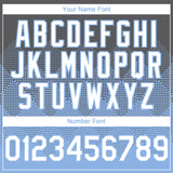 Custom Steel Gray White-Light Blue 3D Gradient Square Shape Authentic Baseball Jersey