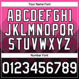 Custom Pink White-Black 3D Gradient Square Shape Authentic Baseball Jersey