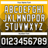 Custom Gold White-Black 3D Gradient Square Shape Authentic Baseball Jersey