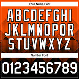 Custom Orange White-Black 3D Gradient Square Shape Authentic Baseball Jersey