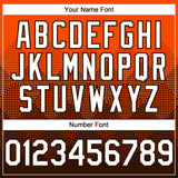 Custom Orange White-Brown 3D Gradient Square Shape Authentic Baseball Jersey