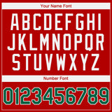 Custom Red Kelly Green-White 3D Mexico Mexican Flag Authentic Baseball Jersey