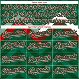 Custom Green Kelly Green Red-White 3D Mexico Authentic Baseball Jersey