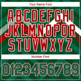 Custom Green Kelly Green Red-White 3D Mexico Authentic Baseball Jersey