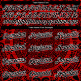 Custom Red Black-White 3D Mexico Authentic Baseball Jersey