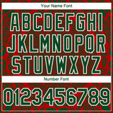 Custom Red Green-White 3D Mexico Authentic Baseball Jersey