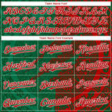 Custom Red Green Kelly Green-White 3D Mexico Scratch Authentic Baseball Jersey