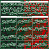 Custom Red Green-White 3D Mexico Scratch Authentic Baseball Jersey