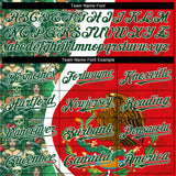 Custom Red Green-White 3D Mexico Authentic Baseball Jersey