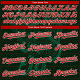 Custom Green Red Kelly Green-White 3D Mexico Authentic Baseball Jersey