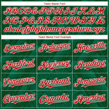 Custom Kelly Green Red-White 3D Mexico Authentic Baseball Jersey
