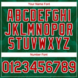 Custom Kelly Green Red-White 3D Mexico Authentic Baseball Jersey