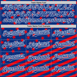 Custom Royal Red-White 3D Patriotic American Flag Authentic Baseball Jersey