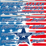 Custom White US Navy Blue-Red 3D Patriotic American Flag Authentic Baseball Jersey