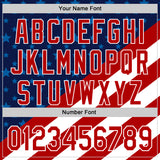 Custom Navy Red-White 3D Patriotic American Flag Authentic Baseball Jersey