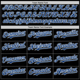 Custom Black US Navy Blue-White 3D Patriotic American Flag And Muscle Car Authentic Baseball Jersey
