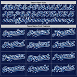 Custom Navy US Navy Blue-White 3D Pattern Design Patriotic American Spirit President's Day Authentic Baseball Jersey