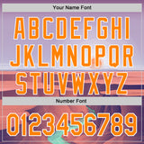 Custom Purple Bay Orange-White 3D Pattern Design Patriotic American Symbol Grand Canyon And Colorado River Authentic Baseball Jersey