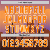 Custom Purple Bay Orange-White 3D Pattern Design Patriotic American Symbol Desert Authentic Baseball Jersey