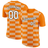 Custom Bay Orange White-Black 3D Esports Performance T-Shirt
