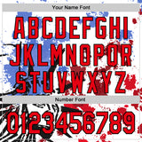 Custom White Fire Red-Black 3D Patriotic American Flag And Splatter Statue of Liberty Authentic Baseball Jersey