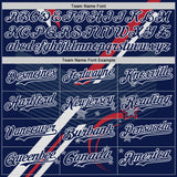 Custom Navy Red-White 3D Patriotic American Flag Authentic Baseball Jersey