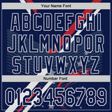 Custom Navy Red-White 3D Patriotic American Flag Authentic Baseball Jersey