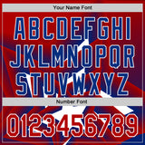 Custom Red Royal-White 3D Patriotic American Flag And Star Authentic Baseball Jersey