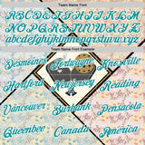Custom Cream Teal-White 3D Pickleball Paddles Balls Floral Performance T-Shirt