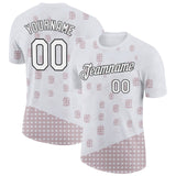 Custom White Black 3D Pickleball Paddles Balls Performance T-Shirt