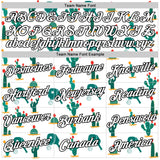Custom White Black 3D Pickleball Paddles Balls Cactus Performance T-Shirt
