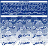 Custom Royal White 3D Pattern Design Gradient Square Shapes Performance T-Shirt